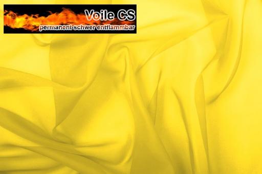 Voile - permanent schwer entflammbar - 300 cm Sonnengelb