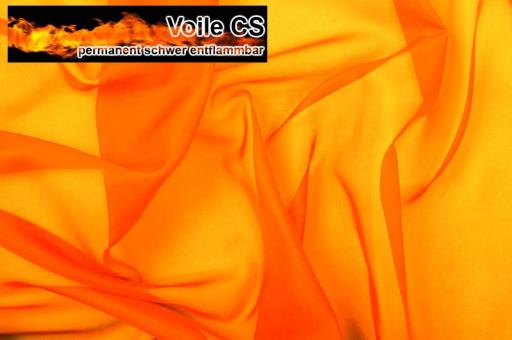 Voile - permanent schwer entflammbar - 300 cm Orange