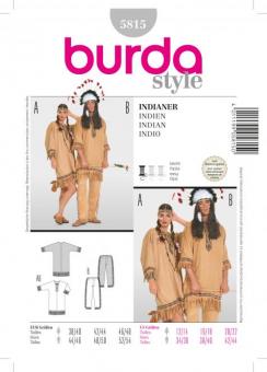 burda Schnittmuster 5815 - Indianer und Indianerin 