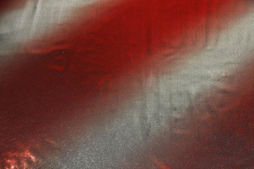 Sexy Folienstoff Stretch Dots - Farbverlauf Rot/Silber 