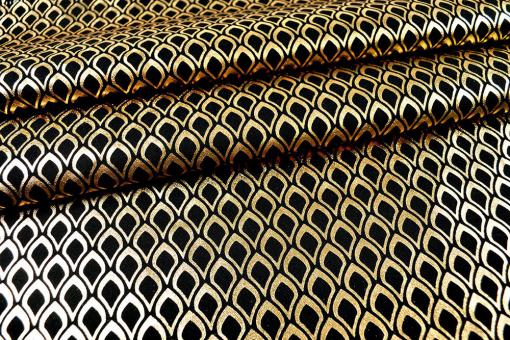 Effektstoff Orient - Schwarz/Gold 