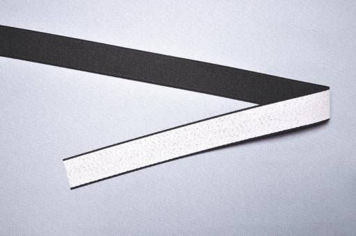 Elastikband 25 mm -Schwarz/Grau 