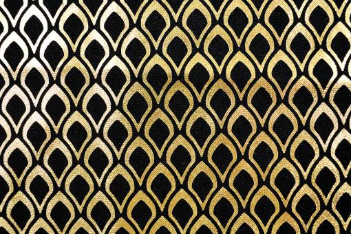 Effektstoff Orient - Schwarz/Gold 
