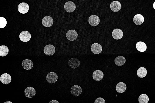 Universalstoff Metallic Dots - Schwarz/Silber 