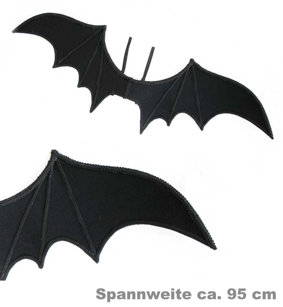 Fledermaus Flügel Schwarz 50cm 20 Zoll